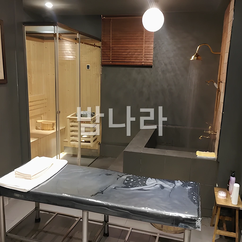 호치민 바나나 사우나 개별 마사지룸 베드
