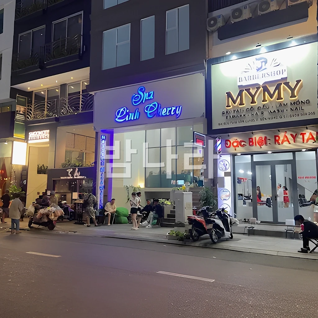 호치민 린체리 스파 1군 일본인거리 주변 야경