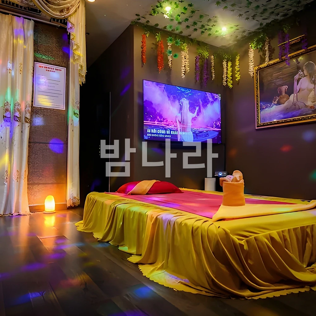 호치민 살라 리버사이드 VIP 관리룸 내부와 베드